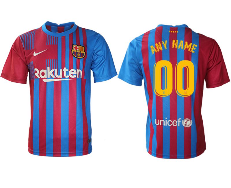 Men 2021-2022 Club Barcelona home aaa version red customized Nike Soccer Jersey->->Custom Jersey